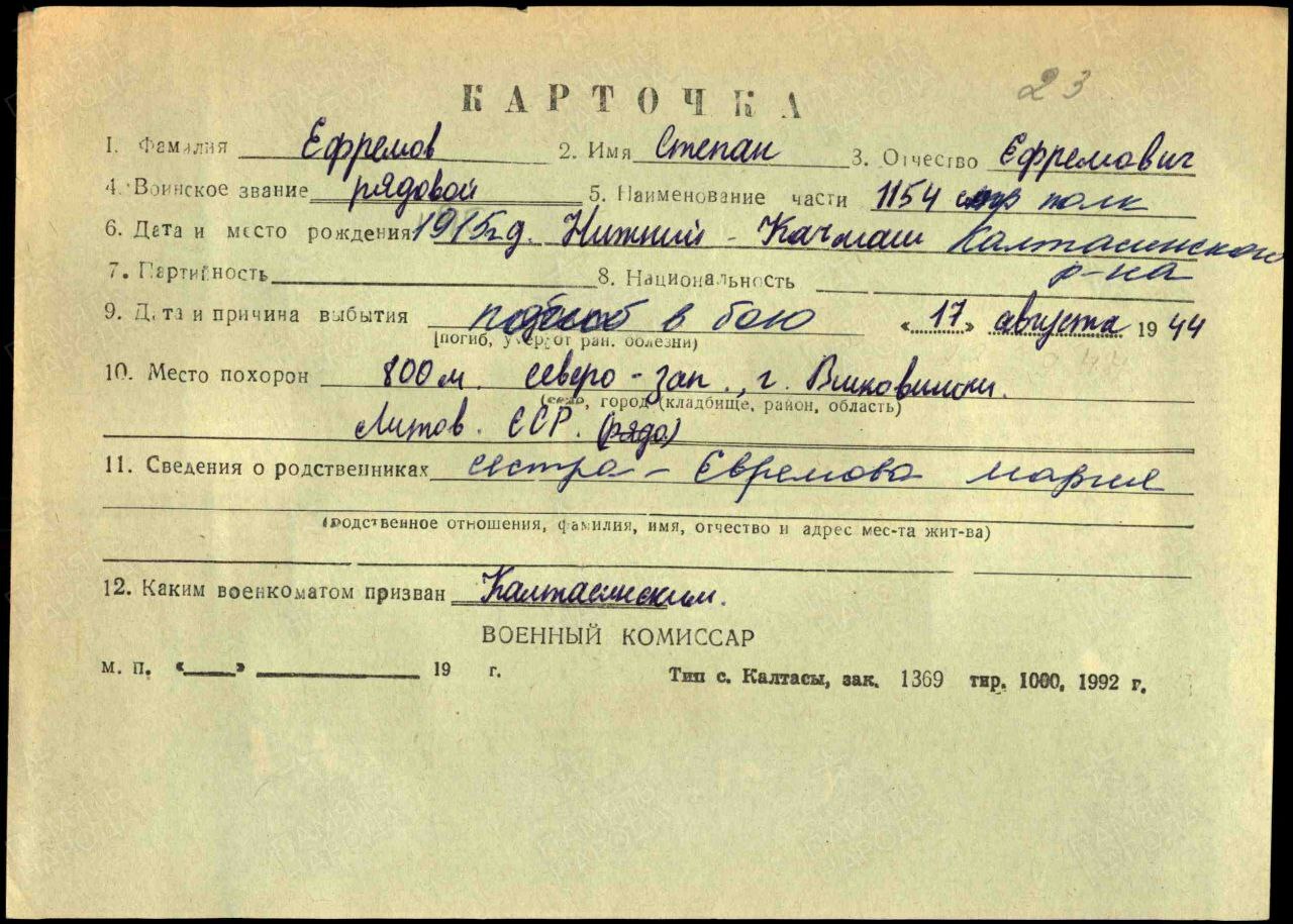 В память о наших героях