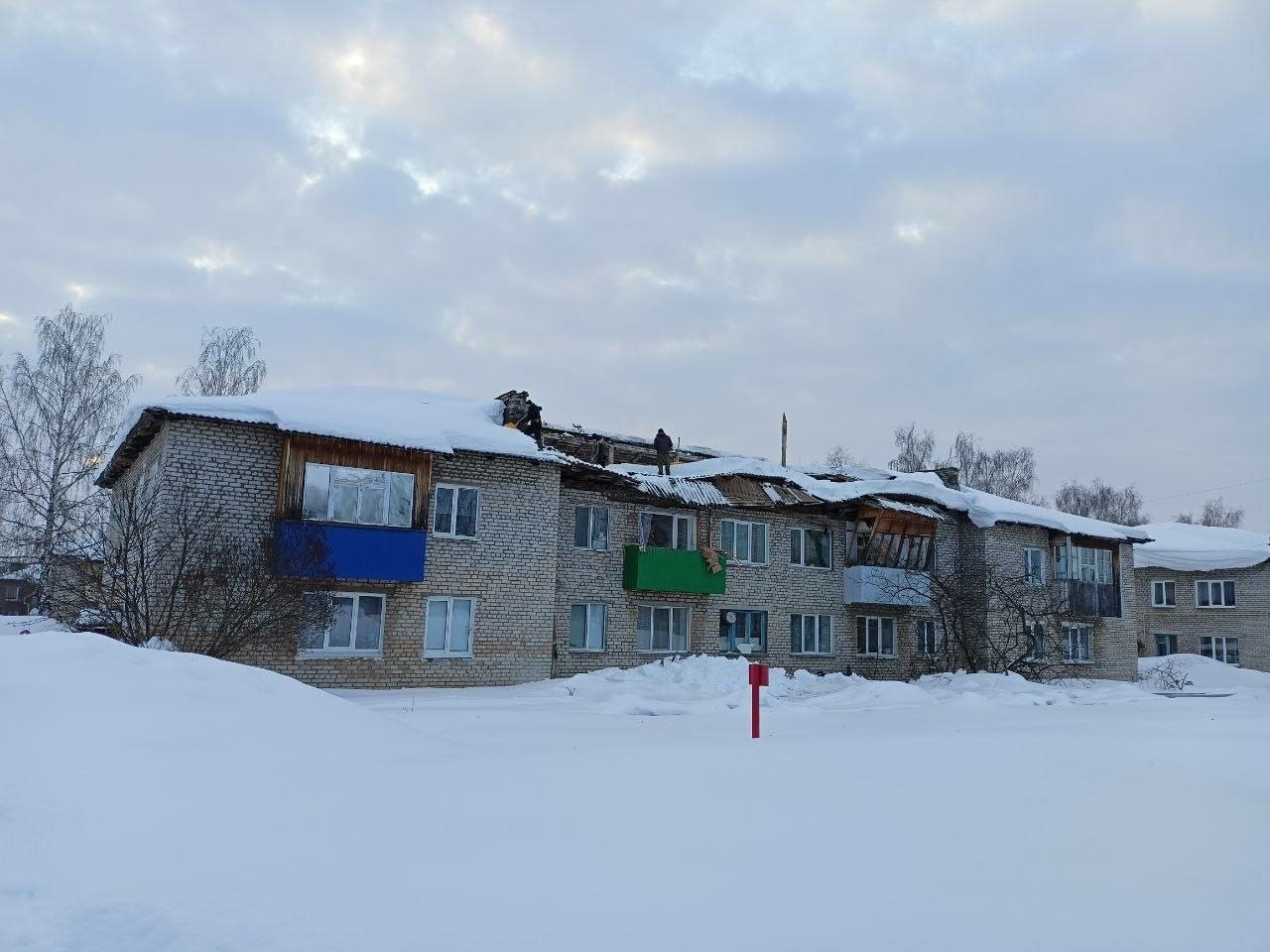 В Башкирии обрушилась крыша многоквартирного дома