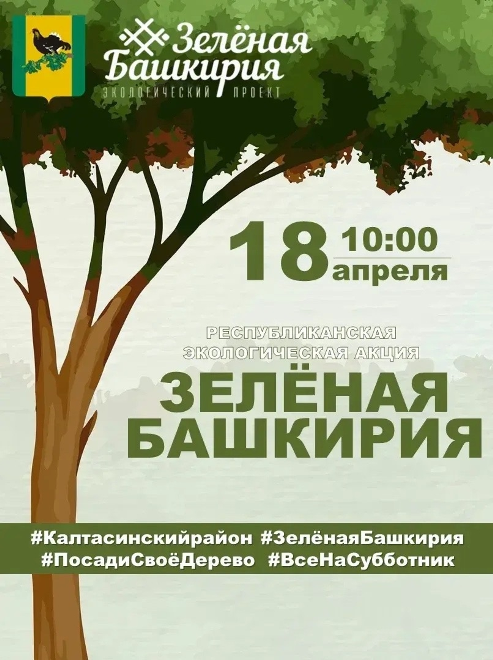 В Калтасинском районе пройдет акция «Зелёная Башкирия»